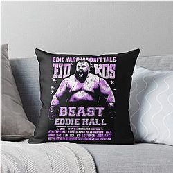 Retro Cyberpunk Eddie Hall Strongman Boxing Training Day Throw Pillow