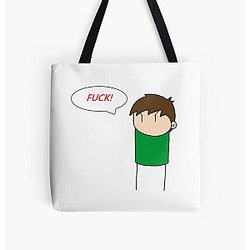 FUCK! - Edd, Eddsworld Feebles  All Over Print Tote Bag RB1509