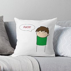 FUCK! - Edd, Eddsworld Feebles  Throw Pillow RB1509