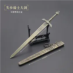 Elden Ring  Figure - Elden Sword Keychain Ring 22cm Banished Knight's Greatsword Weapons Keychain Katana Samurai Figures