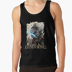 Elden Ring Tank Tops - Elden Ring The Tarnished Glowing Sword Title Tank Top