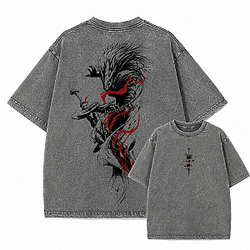 Maliketh The Black Blade Red Ribbon LA 0106 Elden Ring Wash T-Shirts
