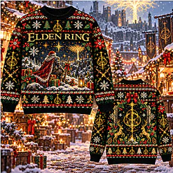 Tarnished Warrior LA0810 Elden Ring Ugly Christmas Sweater ⛄