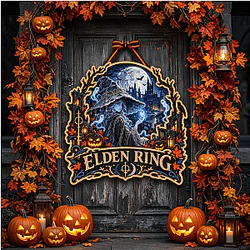 Ranni the Witch Halloween LA0910 Elden Ring Wooden Door Sign