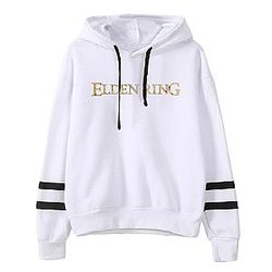 Elden Ring 3D Logo White Pullover Hoodie