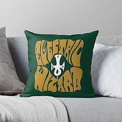 gold electric wizard   Throw Pillow