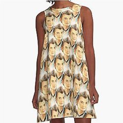 Elijah Wood Portrait A-Line Dress