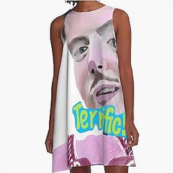 Terrific Elijah Wood Meme A-Line Dress