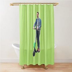 Elijah Wood on Scooter Shower Curtain