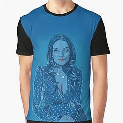 Elizabeth Gillies - Rhapsody Blue Graphic T Shirt