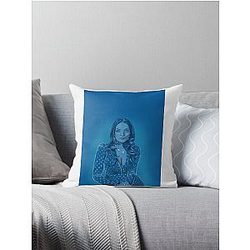 Elizabeth Gillies Rhapsody in Blue Throw Pillow