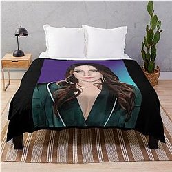 Elizabeth Gillies Artwork Throw Blanket