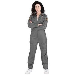 Ellen Ripley Costume Sci-Fi Movie Flight Jumpsuit Adults With Patches & Front Zipper Closure