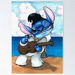 Elvis Stitch Poster RB0712