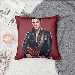 Elvis Presley - The King of Rock and Roll Elvis Throw Pillow