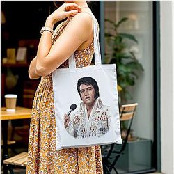 Elvis Presley - Iconic Las Vegas Performer Elvis Drawstring Bag
