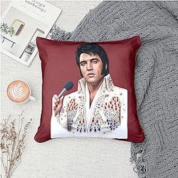 Elvis Presley - Iconic Las Vegas Performer Elvis Throw Pillow