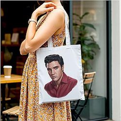 Elvis Presley - Blending Gospel and Blues Elvis Drawstring Bag
