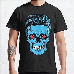 Elvis skull illustration Classic TShirt RB0712