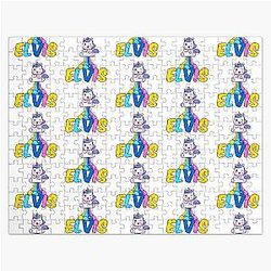 Unicorn Poop Rainbow  Elvis Name Label  Jigsaw Puzzle RB0712