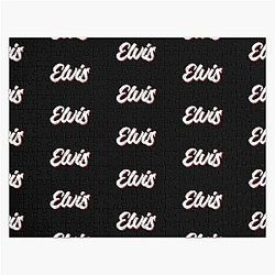 Retro Elvis Name Label (Black) Jigsaw Puzzle RB0712