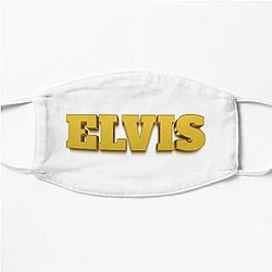 3D Gold Elvis Name Label Flat Mask RB0712