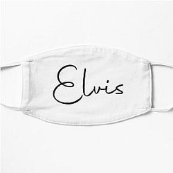 Elvis Cursive Name Label Flat Mask RB0712