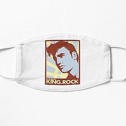 aesthetic bed room elvis presley Flat Mask
