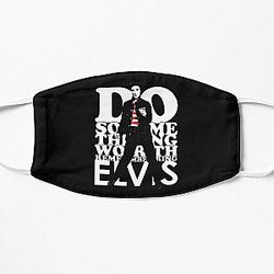 Cute Asian Woman elvis presley Flat Mask