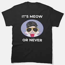 Elvis Presley Cat Parody Classic T-Shirt