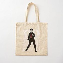 Cute Asian Woman elvis presley Cotton Tote Bag