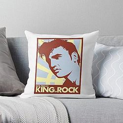 aesthetic bed room elvis presley Throw Pillow