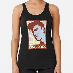aesthetic bed room elvis presley Racerback Tank Top