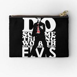 Cute Asian Woman elvis presley Zipper Pouch