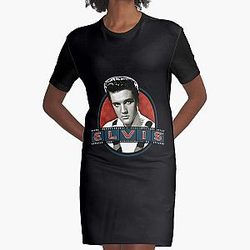 Bright Moon elvis presley Graphic T-Shirt Dress