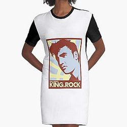 aesthetic bed room elvis presley Graphic T-Shirt Dress