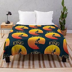 Elvis Presley - The King   Throw Blanket