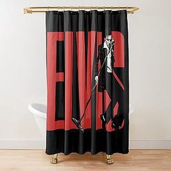 Full Moon In elvis presley Shower Curtain