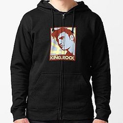 aesthetic bed room elvis presley Zipped Hoodie