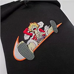 LIMITED ONE PIECE X MONKEY D. LUFFY 5TH GEAR EMBROIDERED ANIME HOODIE