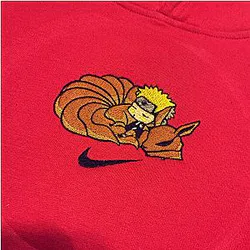 LIMITED NARUTO KURAMA CHIBI X EMBROIDERED HOODIE