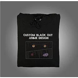 Custom anime black out design custom embroidery ES1401