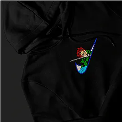 LIMITED DEMON SLAYER TANJIRO KAMADO X EMBROIDERED ANIME HOODIE
