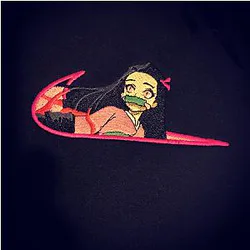 LIMITED DEMON SLAYER NEZUKO KAMADO X EMBROIDERED ANIME HOODIE