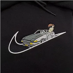 LIMITED INITIAL D TOYOTA AE86 TAKUMI FUJIWARA X JUST DRIFT IT EMBROIDERED ANIME HOODIE
