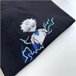 LIMITED Hunter X Hunter Killua Lightning EMBROIDERED HOODIE