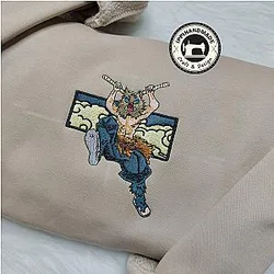 Anime Embroidered Hoodie, Anime Shirt, IPPAN07 ES1401