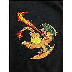 Charizard Embroidered anime hoodie ES1401