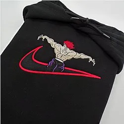 LIMITED YUJIRO HANMA DEMON BACK EMBROIDERED HOODIE