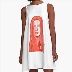 Painting by Emeraude Toubia A line Dress